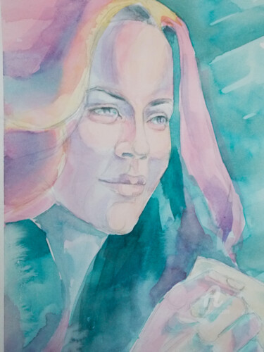 Painting titled "Утро" by Elena Kurnosova, Original Artwork, Watercolor