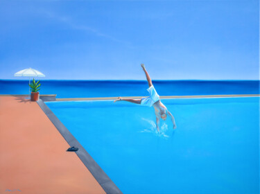 Картина под названием "Another Splash" - Elena Kurochko, Подлинное произведение искусства, Масло Установлен на Деревянная ра…