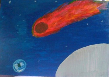 Картина под названием "Космическая опера" - Elena Leto, Подлинное произведение искусства, Акрил