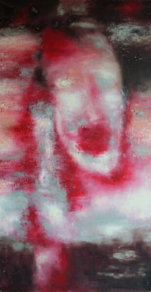 Peinture intitulée "Красное лицо" par Elena Lirsaft, Œuvre d'art originale, Huile