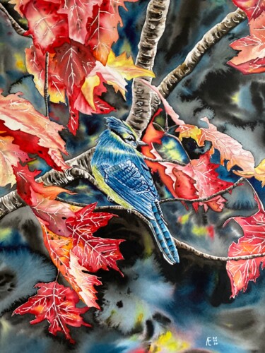 Pintura titulada "Осень" por Elena Lisovskaya, Obra de arte original, Acuarela