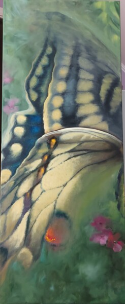 Painting titled "Big butterfly" by Elena Mardashova, Original Artwork, Oil