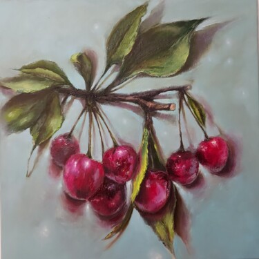 Pintura intitulada "Cherries" por Elena Mardashova, Obras de arte originais, Óleo
