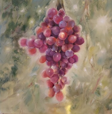 Schilderij getiteld "Grapes" door Elena Mardashova, Origineel Kunstwerk, Olie