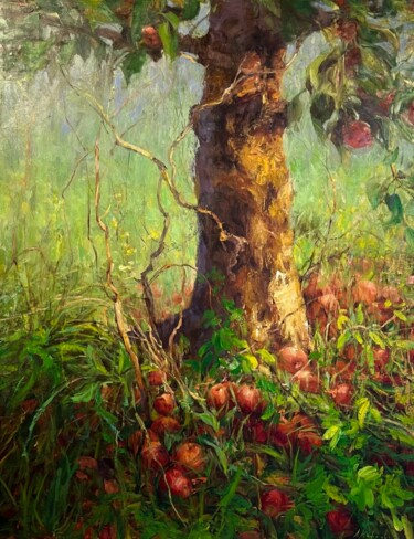 Peinture intitulée "TREE OF ABUNDANCE" par Elena Mashajeva-Agraphiotis, Œuvre d'art originale, Huile
