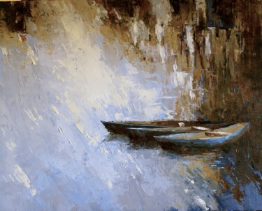 Pittura intitolato "Calm Morning" da Elena Mashajeva-Agraphiotis, Opera d'arte originale, Olio