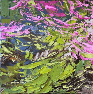 Pittura intitolato "Magic colors of spr…" da Elena Mashajeva-Agraphiotis, Opera d'arte originale, Olio Montato su Telaio per…