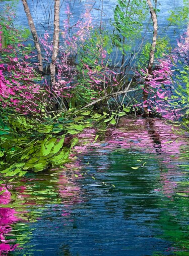Painting titled "Colors of spring. C…" by Elena Mashajeva-Agraphiotis, Original Artwork, Oil