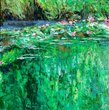 Painting titled "Water lilies. Nenup…" by Elena Mashajeva-Agraphiotis, Original Artwork, Oil