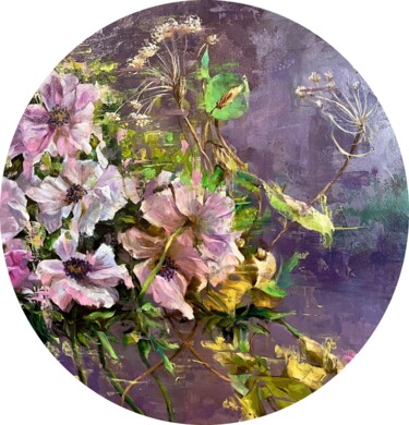 Painting titled "Impressionist Flora…" by Elena Mashajeva-Agraphiotis, Original Artwork, Oil
