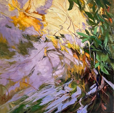 Ζωγραφική με τίτλο "LUMINOUS WATERS" από Elena Mashajeva-Agraphiotis, Αυθεντικά έργα τέχνης, Λάδι Τοποθετήθηκε στο Ξύλινο φο…