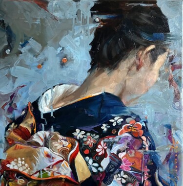 Картина под названием "ORIENTAL SERENITY/S…" - Elena Mashajeva-Agraphiotis, Подлинное произведение искусства, Масло