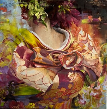 Pintura titulada "ORIENTAL IMAGERY -…" por Elena Mashajeva-Agraphiotis, Obra de arte original, Oleo Montado en Bastidor de c…