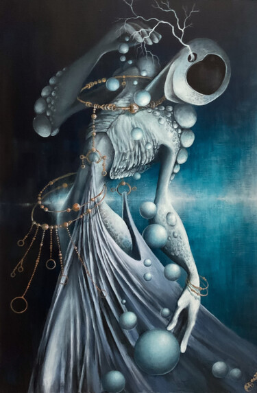 Painting titled "The dance" by Elena Mi, Original Artwork, Acrylic