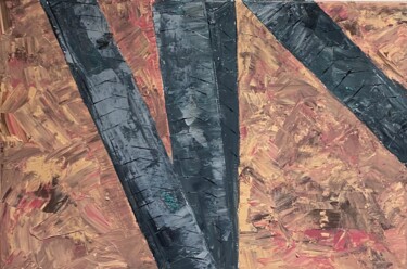 Картина под названием "Steps on Mars" - Elena Milyukova, Подлинное произведение искусства, Акрил