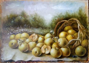 Painting titled "Белый белый день" by Elena Moiseenko, Original Artwork, Oil