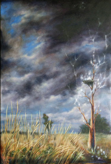 Картина под названием "Тропа гроз" - Elena Morgun (Trish), Подлинное произведение искусства, Масло
