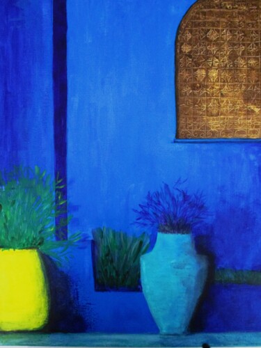 Painting titled "Jardin Majorelle  M…" by Elena Nasonova, Original Artwork, Acrylic