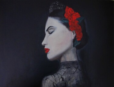 Schilderij getiteld "Flamenco Tänzerin F…" door Elena Nasonova, Origineel Kunstwerk, Olie