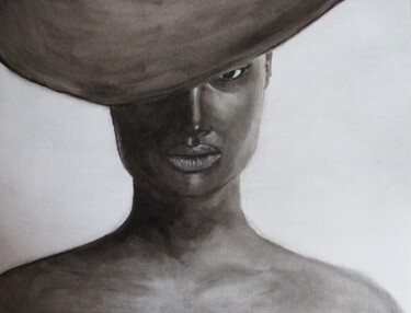 Painting titled "Black Women Frauen…" by Elena Nasonova, Original Artwork, Oil