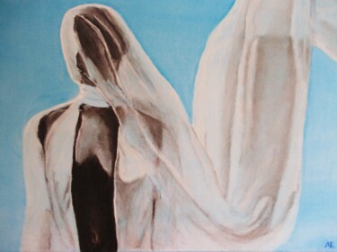 Pittura intitolato "African bride Afrik…" da Elena Nasonova, Opera d'arte originale, Olio