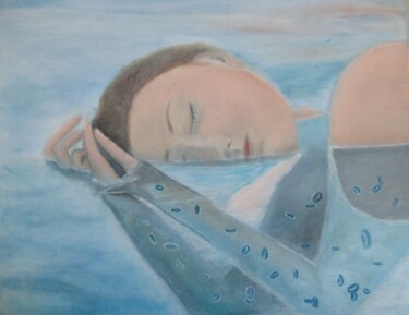 Картина под названием "Wasser Elements Wat…" - Elena Nasonova, Подлинное произведение искусства, Масло