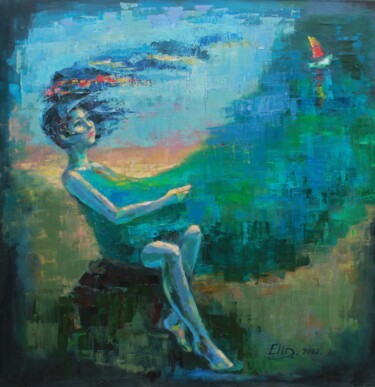 Peinture intitulée "Force of attraction" par Elena Naydenok, Œuvre d'art originale, Huile Monté sur Châssis en bois