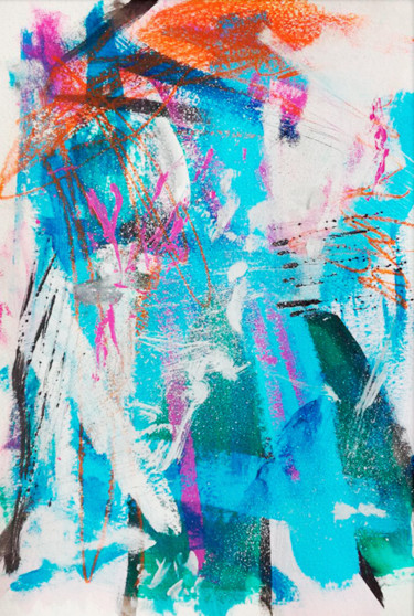 Pintura intitulada "Splash abstract com…" por Elena Khasanova, Obras de arte originais, Acrílico
