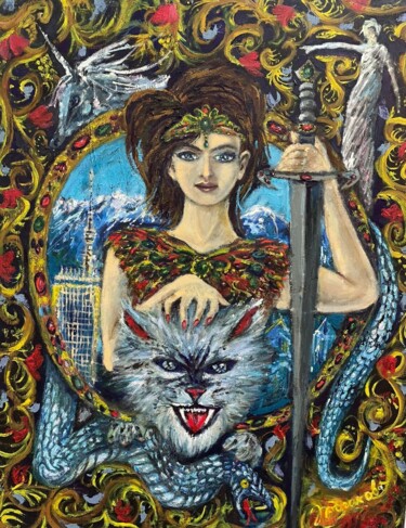 Peinture intitulée "Победительница" par Elena Ordikova, Œuvre d'art originale, Huile