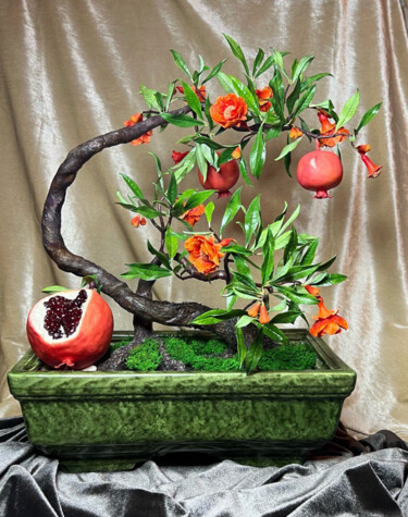 雕塑 标题为“Paradise apples” 由Elena Ovezova, 原创艺术品, 粘土