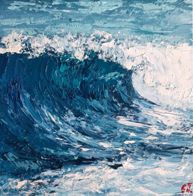 Painting titled "Another wave №6" by Elena Petrova, Original Artwork, Oil