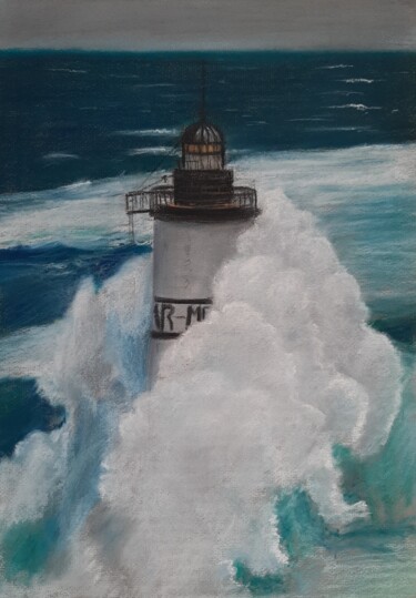 제목이 "Lighthouse(P)"인 그림 Elena Petrova로, 원작, 파스텔