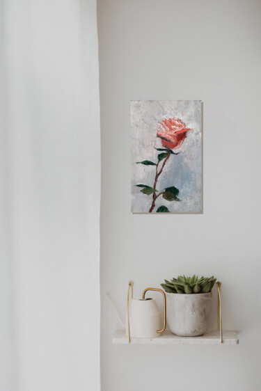 Peinture intitulée "Rose" par Elena Petrova, Œuvre d'art originale, Huile