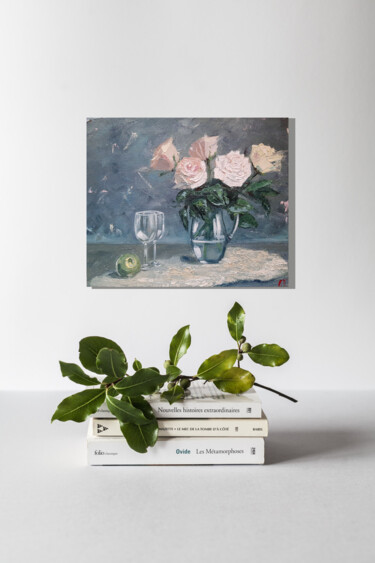 Pintura intitulada "Roses(M)" por Elena Petrova, Obras de arte originais, Óleo