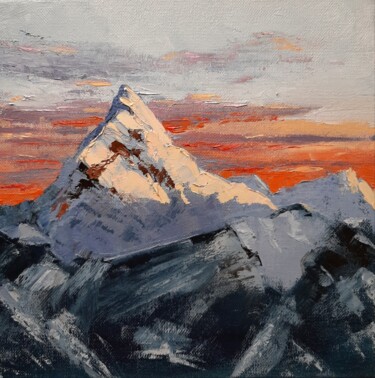 Printmaking titled "Mountains(Print)" by Elena Petrova, Original Artwork, Digital Print
