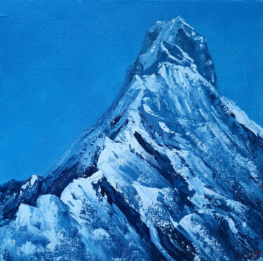 Printmaking titled "Mountain peak(Print)" by Elena Petrova, Original Artwork, Digital Print