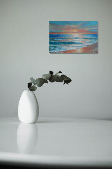 Картина под названием "Sea №3" - Elena Petrova, Подлинное произведение искусства, Масло