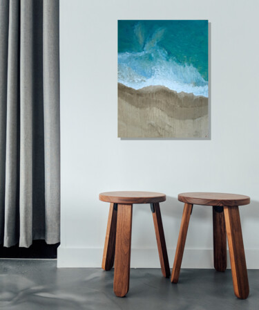 Картина под названием "Uncharted ocean №6…" - Elena Petrova, Подлинное произведение искусства, Масло