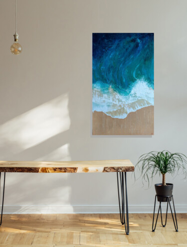 Картина под названием "Cosmic ocean №7(SOL…" - Elena Petrova, Подлинное произведение искусства, Масло