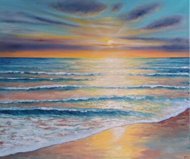 Printmaking titled "Sunset №4(Print)" by Elena Petrova, Original Artwork, Digital Print