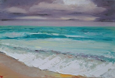 Painting titled "Sea №9" by Elena Petrova, Original Artwork, Oil