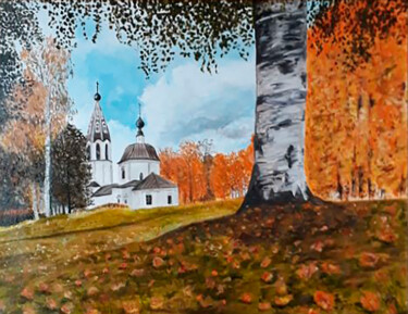 Pittura intitolato "Autumn" da Elena Petrova, Opera d'arte originale, Olio