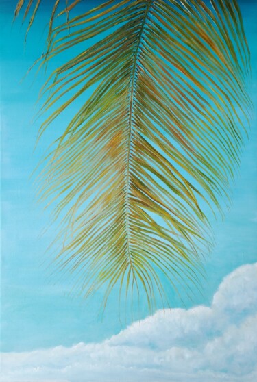 Картина под названием "Palm trees №3" - Elena Petrova, Подлинное произведение искусства, Масло