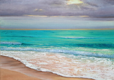 Painting titled "Sea №10" by Elena Petrova, Original Artwork, Oil