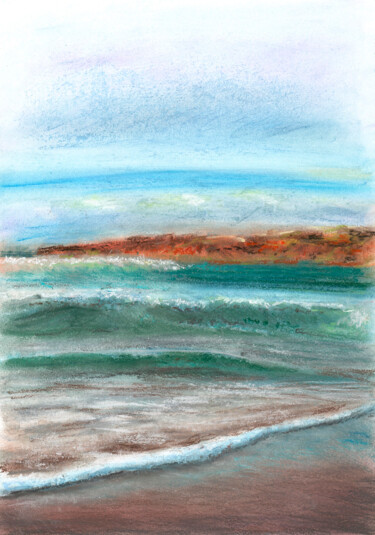 Рисунок под названием "Sea №20(Pastel)" - Elena Petrova, Подлинное произведение искусства, Пастель