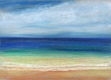 Рисунок под названием "Sea №6(Pastel)" - Elena Petrova, Подлинное произведение искусства, Пастель