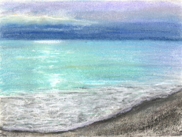 Disegno intitolato "Sea №26(Pastel)" da Elena Petrova, Opera d'arte originale, Pastello