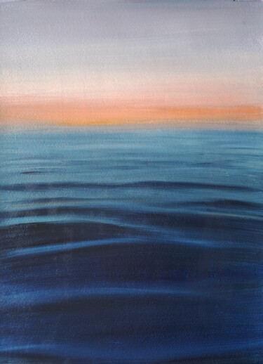 Peinture intitulée "Sea. Waves" par Elena Petrova, Œuvre d'art originale, Huile