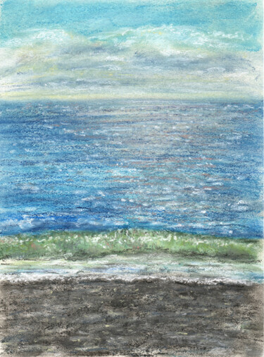 Dessin intitulée "Sea №31(Pastel)" par Elena Petrova, Œuvre d'art originale, Pastel