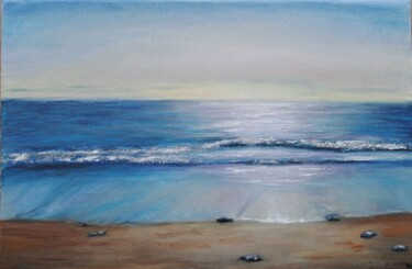 Painting titled "Sea №13" by Elena Petrova, Original Artwork, Oil